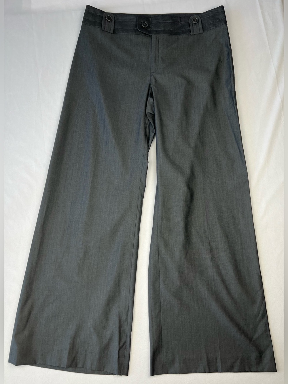 Banana Republic Martin Fit Pants Wide Leg Wool Silk Blend Office Wear Stretch 14